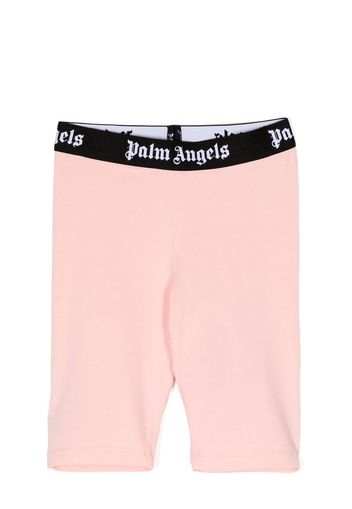 Palm Angels Kids logo-waistband track shorts - Rosa