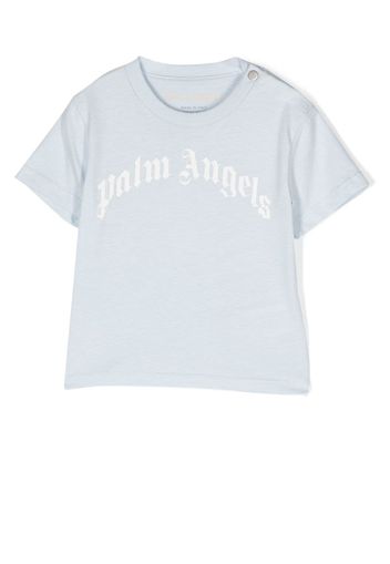 Palm Angels Kids logo-print short-sleeve T-shirt - Blu