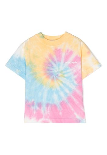 Palm Angels Kids tie-dye cotton T-shirt - Blu