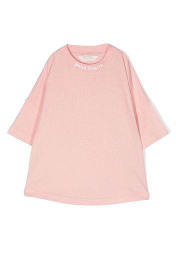 Palm Angels Kids logo-print cotton T-shirt - Rosa