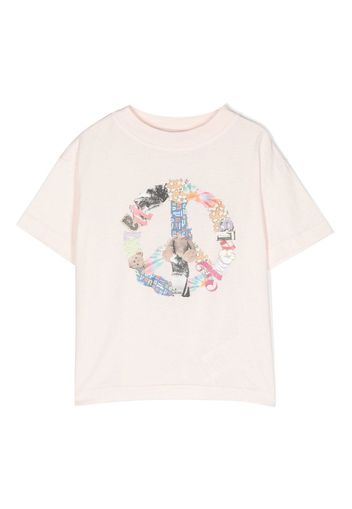 Palm Angels Kids Peace cotton T-shirt - Rosa