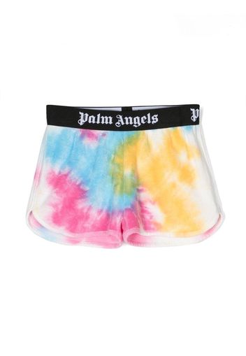 Palm Angels Kids tie-dye track shorts - Rosa