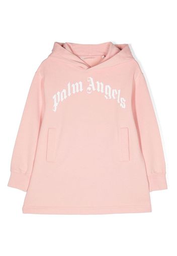 Palm Angels Kids logo-print detail hoodie - Rosa