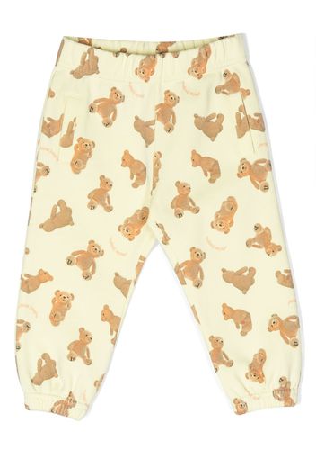 Palm Angels Kids Teddy-Bear print trousers - Giallo