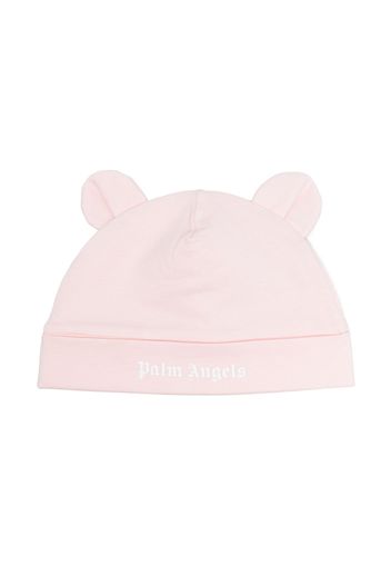 Palm Angels Kids animal-ear logo-print beanie - Rosa