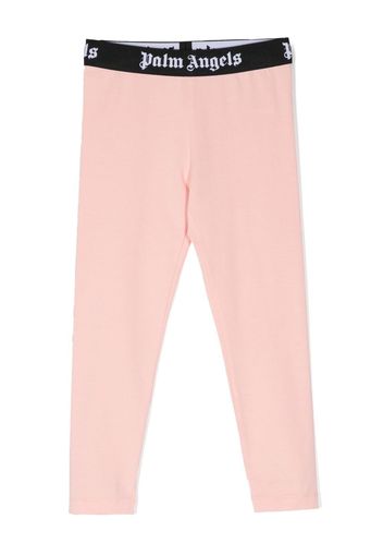 Palm Angels Kids logo-band leggings - Rosa