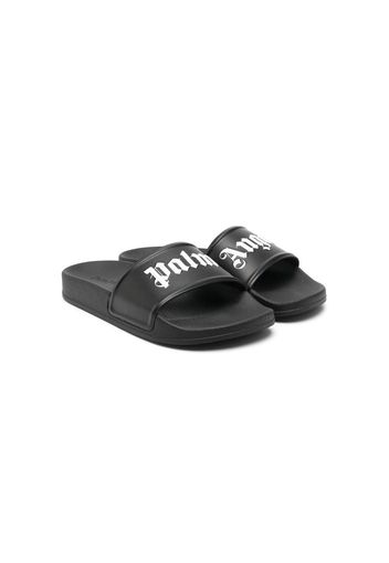 Palm Angels Kids logo-print open-toe sandals - Nero