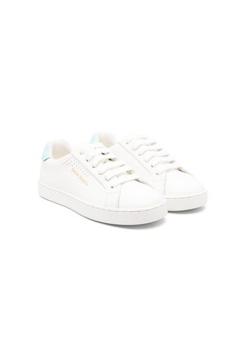 Palm Angels Kids low-top leather sneakers - Bianco