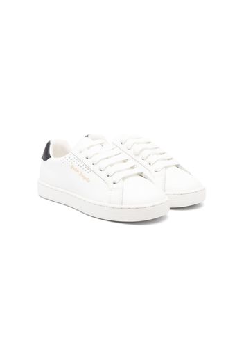 Palm Angels Kids low-top leather sneakers - Bianco