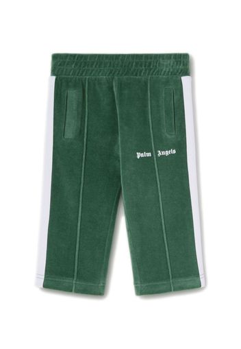 Palm Angels Kids Pantaloni sportivi con ricamo - Verde