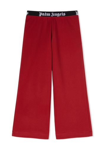 Palm Angels Kids Pantaloni con banda logo - Rosso