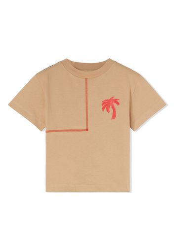 Palm Angels Kids T-shirt con stampa - Toni neutri