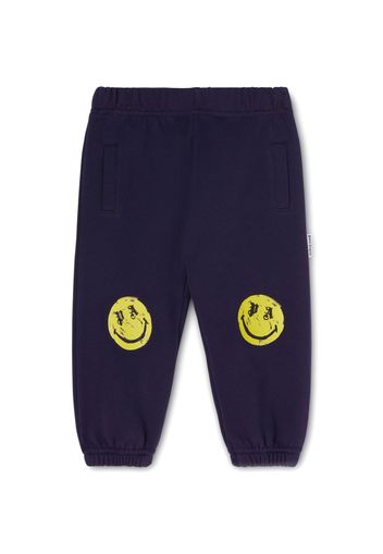 Palm Angels Kids Pantaloni sportivi con stampa - Blu