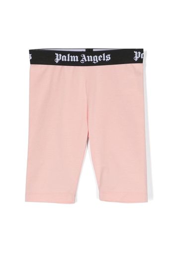 Palm Angels Kids elasticated logo-waistband shorts - Rosa