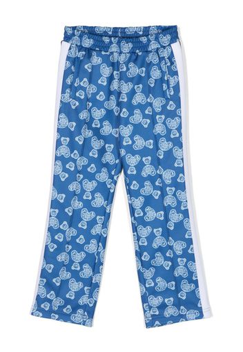 Palm Angels Kids Pantaloni con vita elasticizzata - Blu