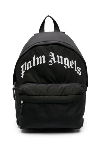 Palm Angels Kids logo-print zip-fastening backpack - Nero