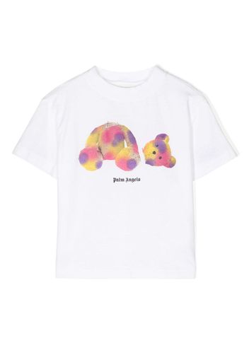 Palm Angels Kids logo-print cotton T-shirt - Bianco