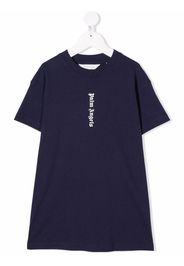 Palm Angels Kids Abito modello T-shirt con stampa - Blu