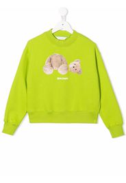 Palm Angels Kids bear-print sweatshirt - Verde