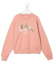 Palm Angels Kids Felpa Teddy Bear con stampa - Rosa