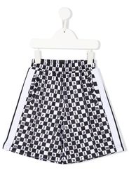 Palm Angels Kids all-over logo-print shorts - Nero