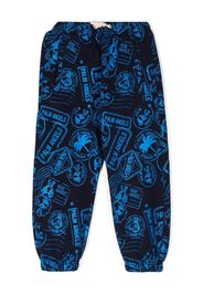 Palm Angels Kids graphic-print track pants - Blu