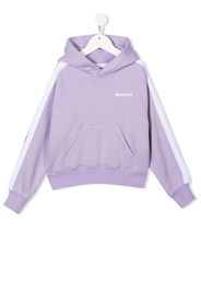 Palm Angels Kids logo-print cotton hoodie - Viola