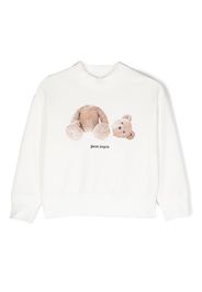 Palm Angels Kids PALM ANGELS BEAR CREWNECK - WHITE BROWN