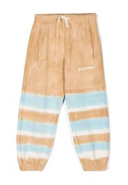 Palm Angels Kids striped tie-dye print track pants - Marrone