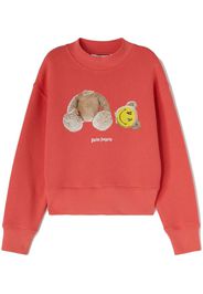 Palm Angels Kids Teddy Bear print sweater - Rosso