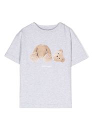 Palm Angels Kids graphic-print cotton T-shirt - Grigio