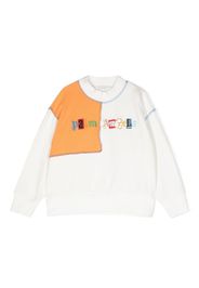 Palm Angels Kids embroidered logo sweatshirt - Bianco