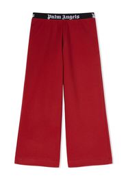 Palm Angels Kids Pantaloni con banda logo - Rosso