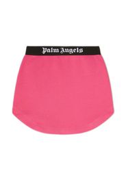 Palm Angels Kids logo-print cotton skirt - Rosa