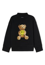 Palm Angels Kids bear-motif cotton sweatshirt - Nero