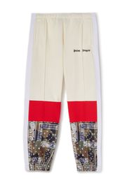 Palm Angels Kids Pantaloni sportivi con design color-block - Bianco