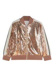 Palm Angels Kids Bomber con paillettes - Rosa