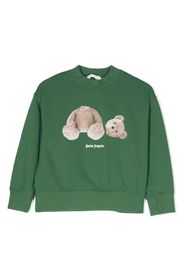 Palm Angels Kids Teddy Bear-print sweatshirt - Verde