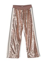 Palm Angels Kids sequin-embellished stripe-detail trousers - Rosa