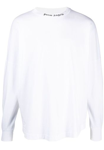 Palm Angels Doubled Logo long-sleeve T-shirt - Bianco