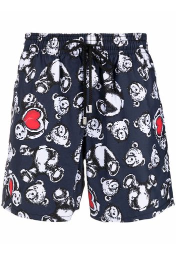 Palm Angels x Vilebrequin bear-print swim shorts - Blu