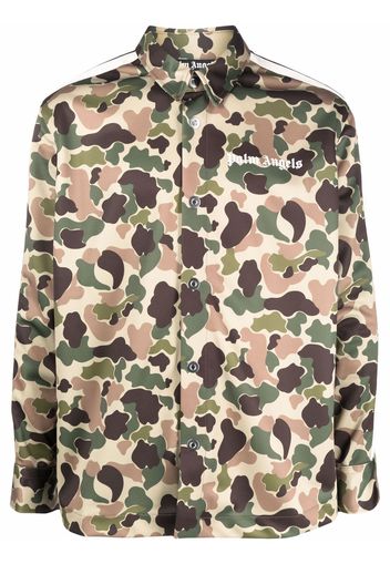 Palm Angels camouflage-print track shirt - Verde