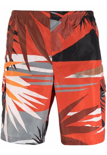 Palm Angels HAWAII SWIMSHORT MULTICOLOR OFF WHITE - Rosso