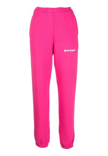 Palm Angels logo-print cotton track pants - Rosa