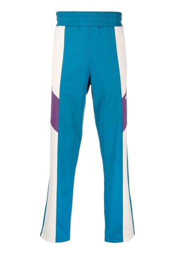 PALM ANGELS PANTALONI SPORTIVI V COLOR-BLOCK - Blu