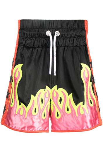 Palm Angels SHORTS BURNING FIGHTER - Nero