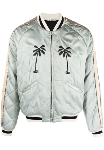 Palm Angels Bomber con ricamo - Grigio