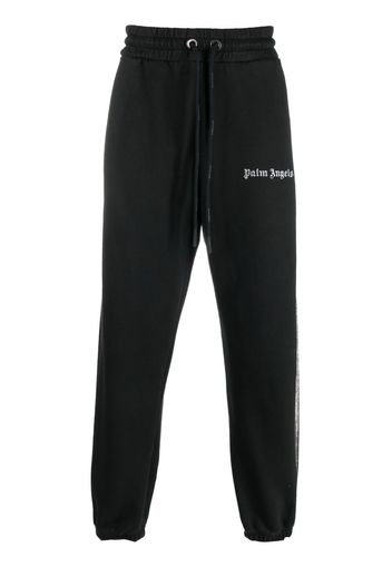 Palm Angels logo-print cotton track pants - Nero