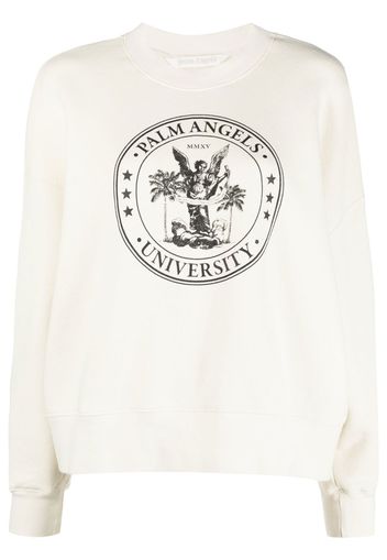 Palm Angels College Classic crewneck sweatshirt - Bianco