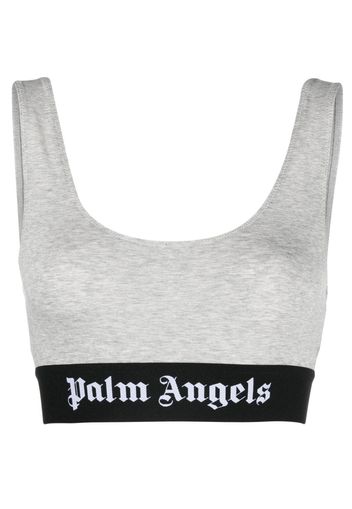 Palm Angels logo-trim bra - Grigio